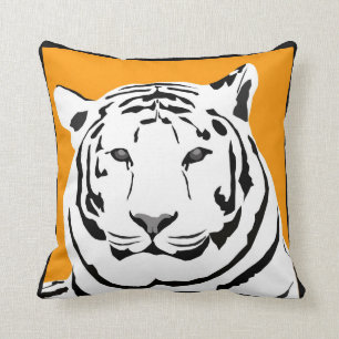 Mustard Tiger Throw Cushion