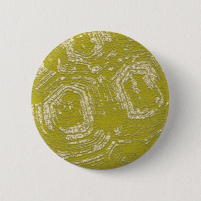 Mustard Tortoise Shell abstract print by LeahG 6 Cm Round Badge (Front)