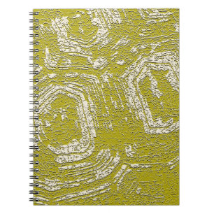 Mustard Tortoise Shell abstract print by LeahG Spiral Notebook