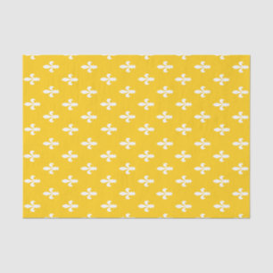 Mustard Victorian Fleur de Lys Tissue Paper