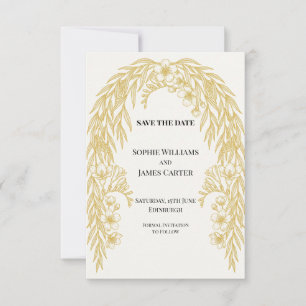 Mustard Willow Toile Garden Save The Date
