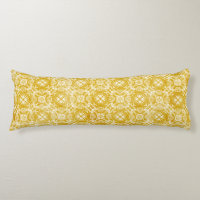 Mustard Yellow and White Lace Overlay