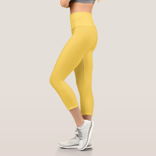 Mustard Yellow Capri Leggings for Everyday