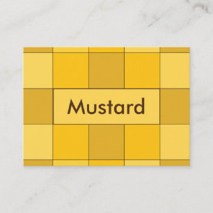 Mustard Yellow Chequerboard Business Card