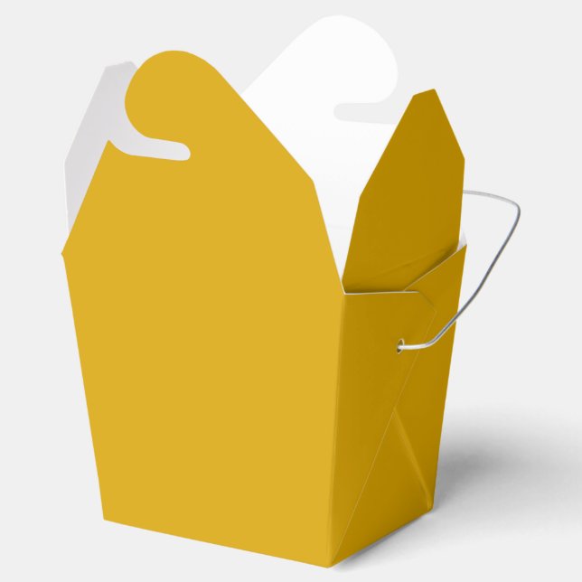 Mustard Yellow Favour Box (Opened)