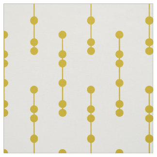 Mustard Yellow Geometric Dots Pattern Fabric