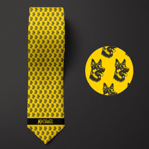 Mustard Yellow German Shepherd Tie
