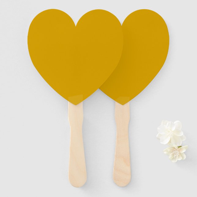 Mustard Yellow Hand Fan (Front and Back)