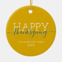 Mustard yellow Happy thanksgiving