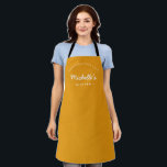 Mustard Yellow Homemade with Love Custom Kitchen Apron<br><div class="desc">Mustard Yellow Homemade with Love Custom Kitchen Apron – Your Baking Essential Step into the kitchen with style and passion, wearing this personalised Mustard Yellow Homemade with Love apron. Designed to inspire and delight, this apron is the perfect companion for anyone who loves to create delectable treats, whether for personal...</div>