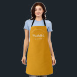 Mustard Yellow Homemade with Love Custom Kitchen Apron<br><div class="desc">Mustard Yellow Homemade with Love Custom Kitchen Apron – Your Baking Essential Step into the kitchen with style and passion, wearing this personalised Mustard Yellow Homemade with Love apron. Designed to inspire and delight, this apron is the perfect companion for anyone who loves to create delectable treats, whether for personal...</div>