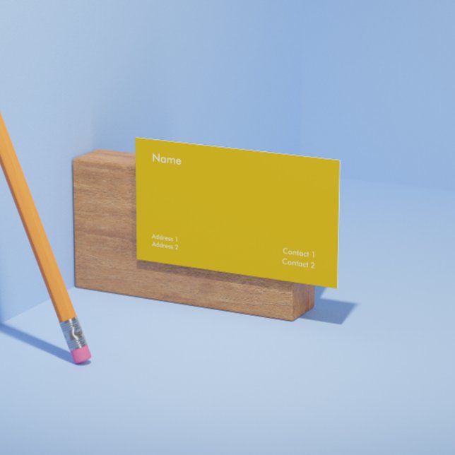 Mustard yellow -minimalist business card (Creator Uploaded)