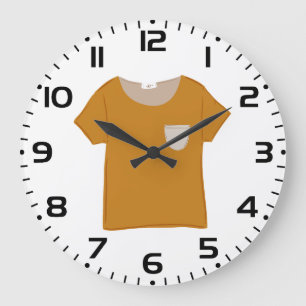 Mustard Yellow Minimalist Top Large Clock