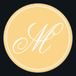 Mustard Yellow Monogram Stickers<br><div class="desc">Elegant mustard yellow floral wedding design by Shelby Allison. Click the link below to view the entire Secret Garden Collection that includes matching invites,  rsvp cards,  postage stamps and more.</div>