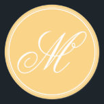 Mustard Yellow Monogram Stickers<br><div class="desc">Elegant mustard yellow floral wedding design by Shelby Allison. Click the link below to view the entire Secret Garden Collection that includes matching invites,  rsvp cards,  postage stamps and more.</div>