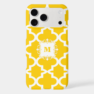 Mustard Yellow Moroccan Tile Personalised iPhone
