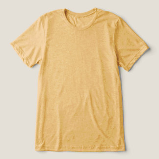 Mustard Yellow Plain Blank Nothing on Front Tri-Blend Shirt