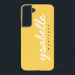 Mustard Yellow Simple Bold Script Name Samsung Galaxy Case<br><div class="desc">Mustard Yellow Simple Bold Script Name Samsung Galaxy S22  Case</div>