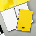 Mustard Yellow Simple Monogram Initials and Name Planner<br><div class="desc">Simple and contemporary, this professional planner design in bold mustard yellow with black text has modern typography spelling out your monogram initials in lower case type face on the front of the cover. Below your monogram is your name in all caps in a smaller font size for a professional contemporary...</div>