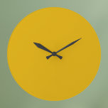 Mustard Yellow Solid Color Large Clock<br><div class="desc">Mustard Yellow Solid Color</div>