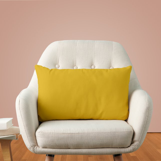 Mustard Yellow Solid Color  Lumbar Cushion (Creator Uploaded)