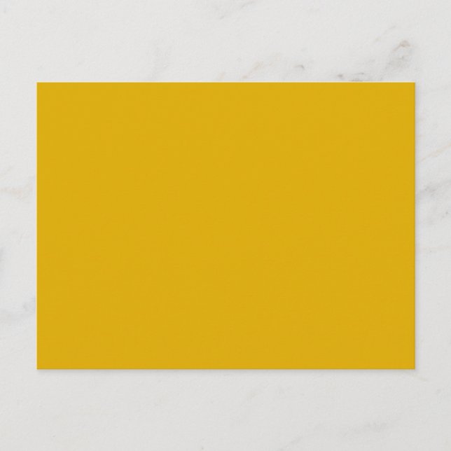 Mustard Yellow Solid Color Postcard (Front)