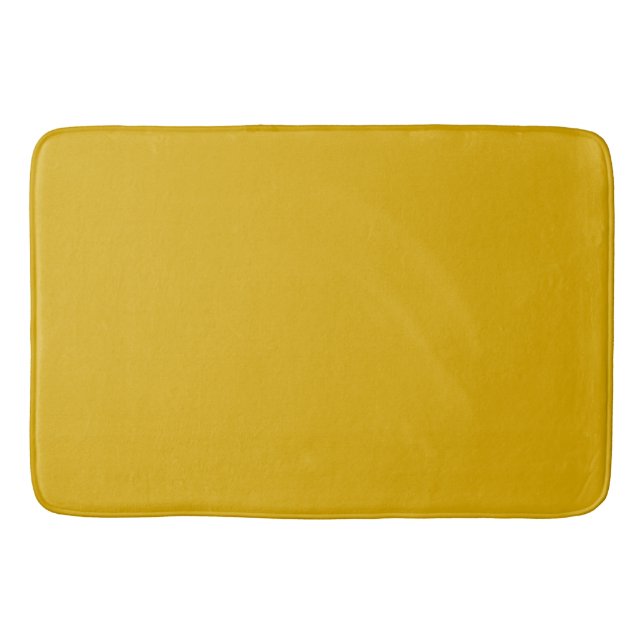 Mustard Yellow Solid Colour Bath Mat (Front)