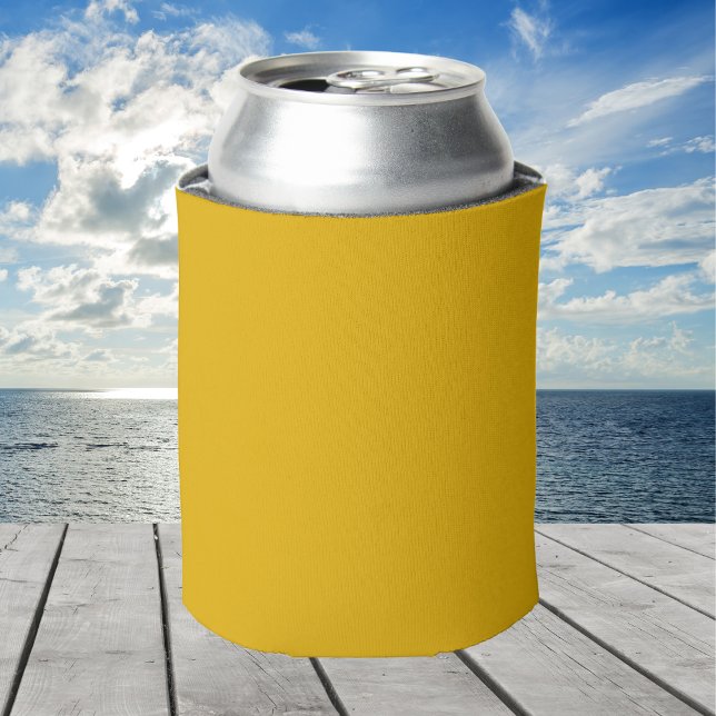Mustard Yellow Solid Colour Can Cooler (Creator Uploaded)