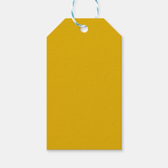 Mustard Yellow Solid Colour Gift Tags (Front)