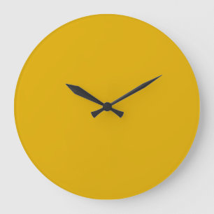 Mustard Yellow Solid Colour Large Clock
