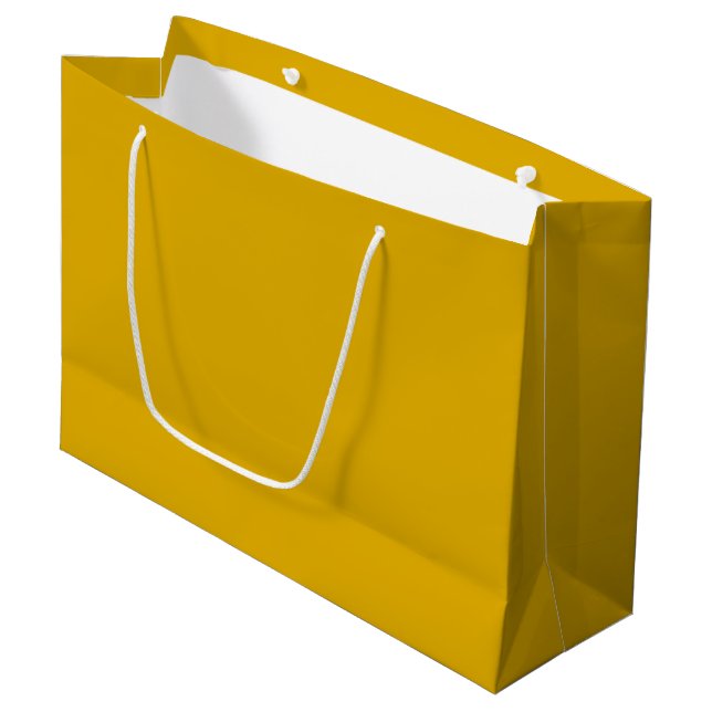 Mustard Yellow Solid Colour Large Gift Bag (Front Angled)