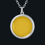 Mustard Yellow Solid Colour Silver Plated Necklace<br><div class="desc">Mustard Yellow Solid Colour</div>