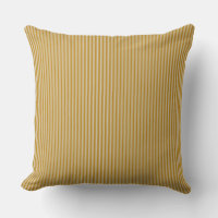 Mustard Yellow Ticking Stripe Cushion