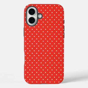 Mustard yellow white polka dots pattern Case-Mat iPhone 16 Plus Case