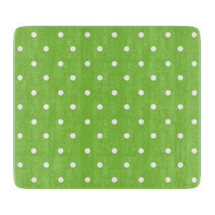 Mustard yellow white polka dots pattern  Cutting Board