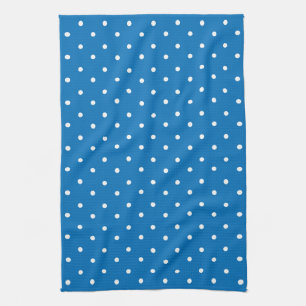 Mustard yellow white polka dots pattern Kitchen Tea Towel