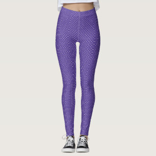 Mustard yellow white polka dots pattern Leggings