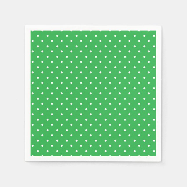 Mustard yellow white polka dots pattern  Napkins (Front)