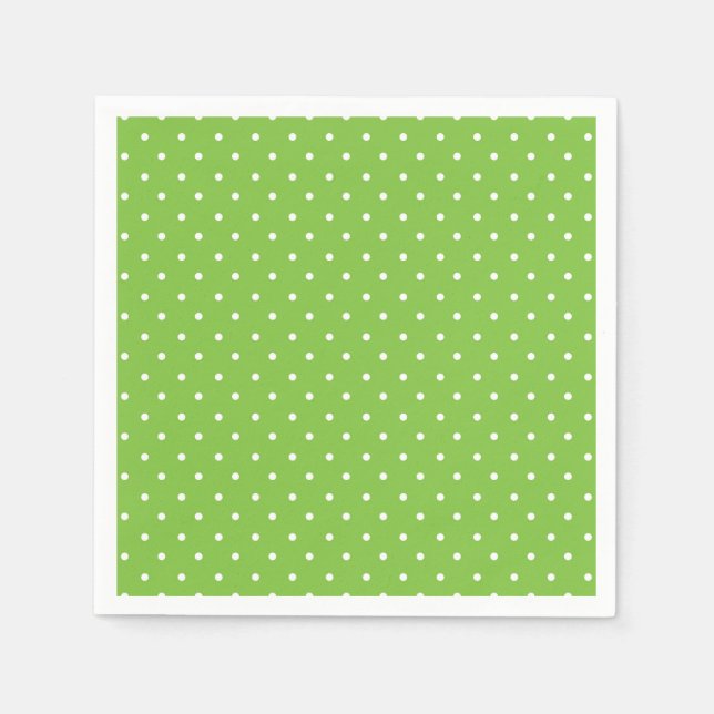 Mustard yellow white polka dots pattern  Napkins (Front)