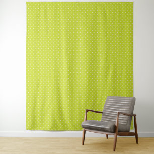 Mustard yellow white polka dots pattern Tapestry