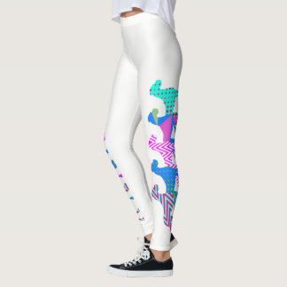 Muster Dogge ganz modern auf weiß. Leggings