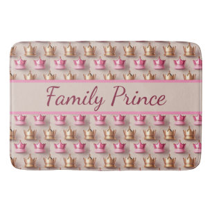 Muster Kronen in 3D Optik  Bath Mat