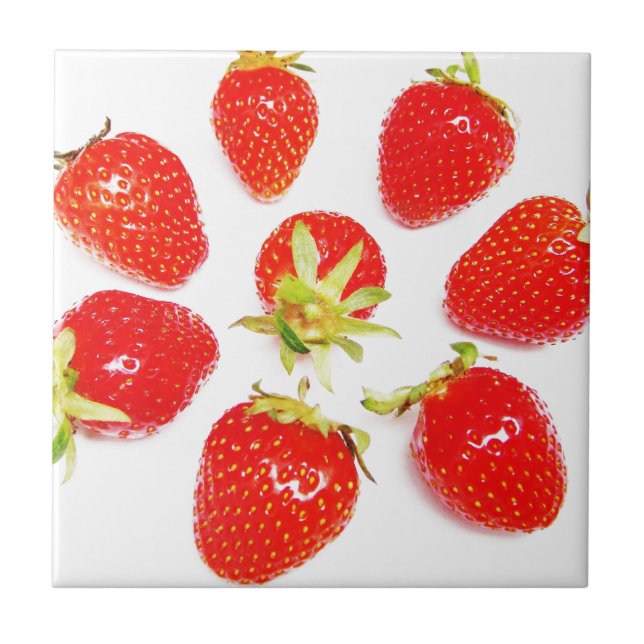 Muster mit 8 Erdbeeren Tile (Front)