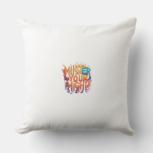 Muster Your Might" Cushion (Front)