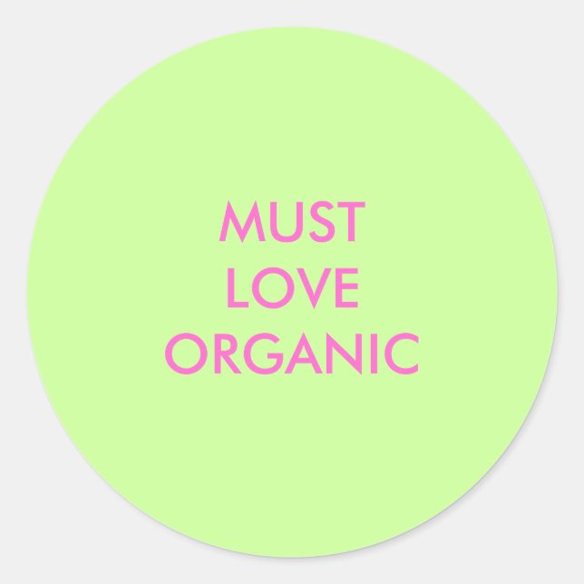 MUSTLOVEORGANIC CLASSIC ROUND STICKER (Front)