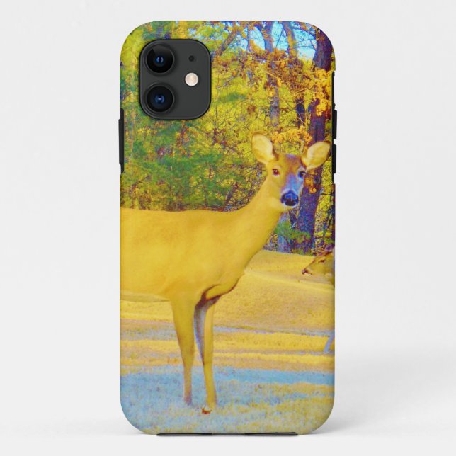 Musturd Coloured Deer with light blue Case-Mate iPhone Case (Back)