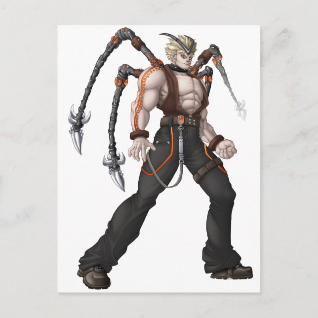 Mutant Anime Hero Postcard (Front)