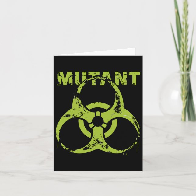 Mutant Bodybuilding Gym Fitness Workout  Card (Front)
