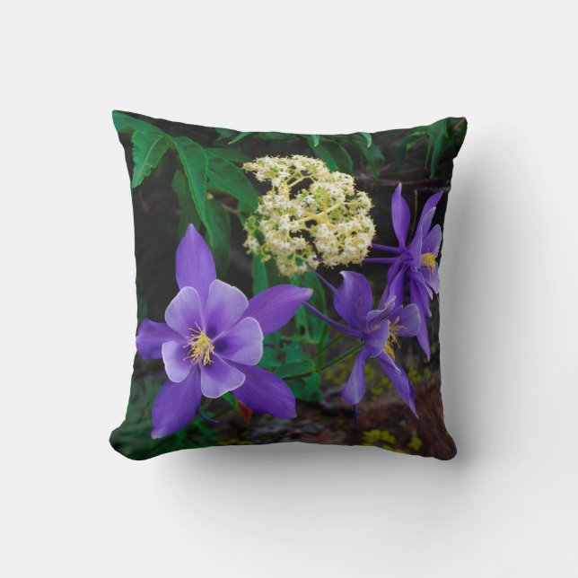 Mutant Columbine Wildflowers Cushion (Front)