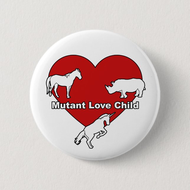 Mutant Love Child 6 Cm Round Badge (Front)